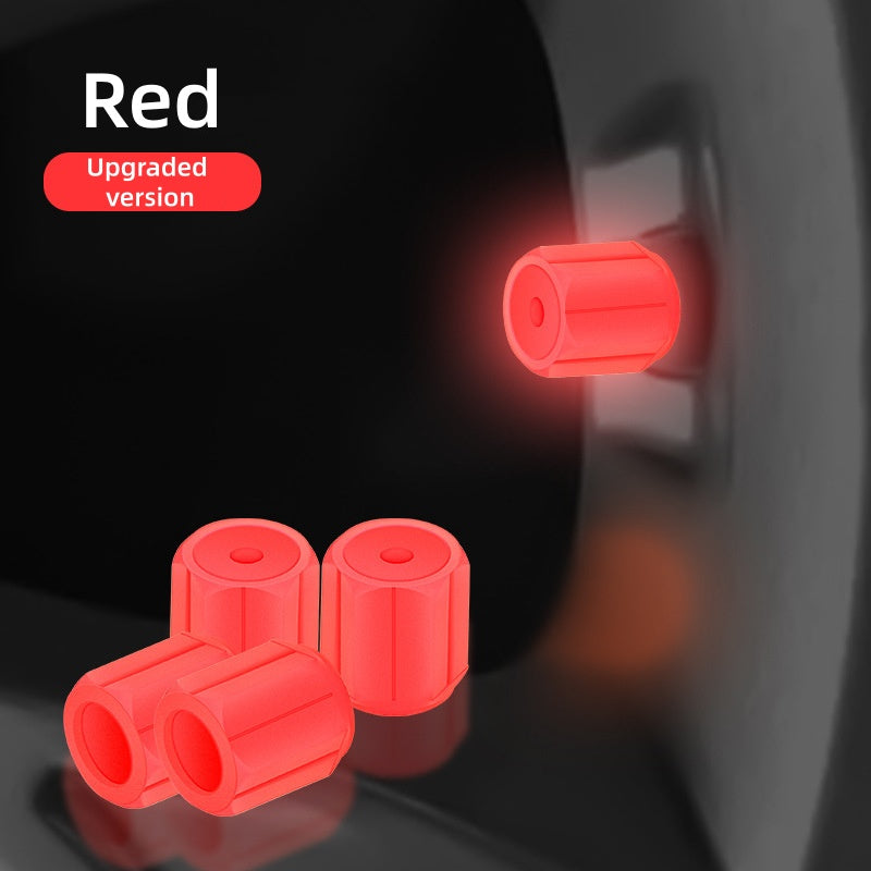 Tire Valve Cap Set Fluorescent Glow in The Dark Air Caps Cover