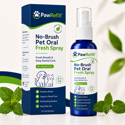 No-Brush Pet Oral Fresh Spray - Fresh Breath & Easy Dental Care