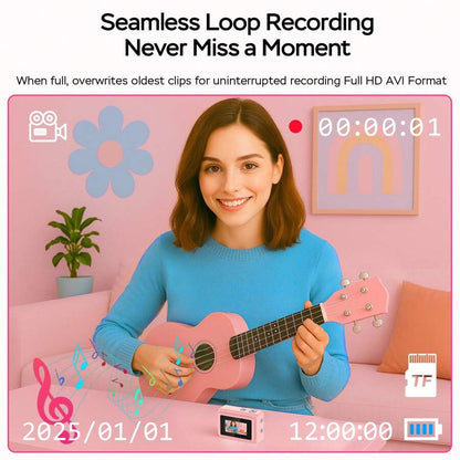 Ultra-Portable Tiny Camera for Travel/Vlog/Night Shots(1080P HD)