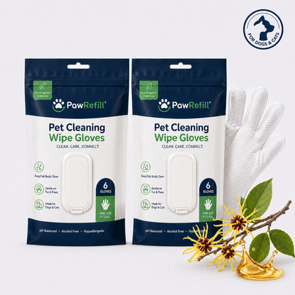 Deodorizing Glove Wipes for Dogs & Cats - Waterless Bath Alternative