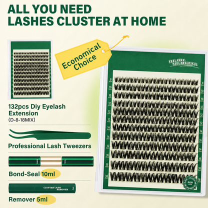 DIY Lash Extension Kit- Boost Volume Instantly, Create Salon-Style Lashes at Home!
