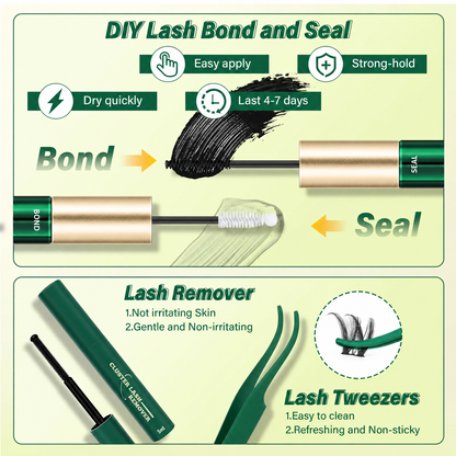 DIY Lash Extension Kit- Boost Volume Instantly, Create Salon-Style Lashes at Home!