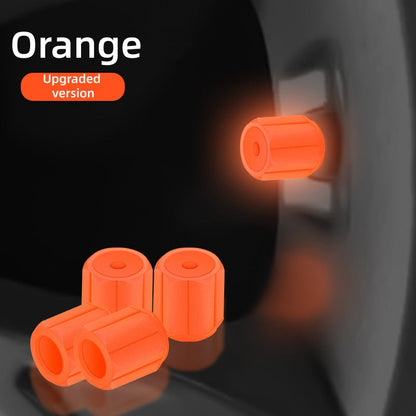 Tire Valve Cap Set Fluorescent Glow in The Dark Air Caps Cover