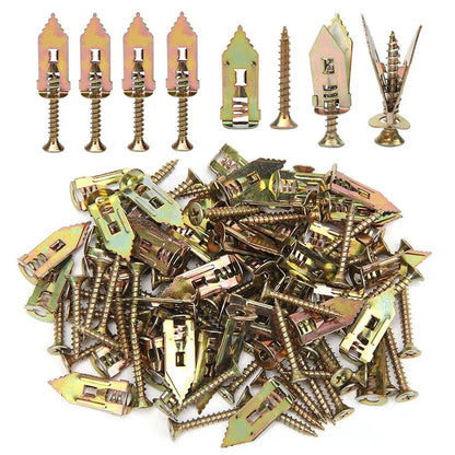 🔥LAST DAY SALE-80% OFF🔥-100PCS/200PCS Self-Drilling Drywall Anchors Kit No Drill Needed Easy Hang