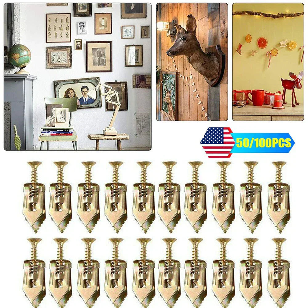 🔥LAST DAY SALE-80% OFF🔥-100PCS/200PCS Self-Drilling Drywall Anchors Kit No Drill Needed Easy Hang